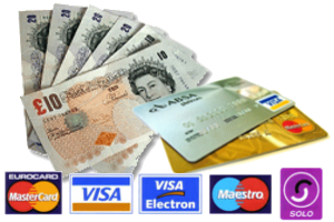 Image of cash and credit card